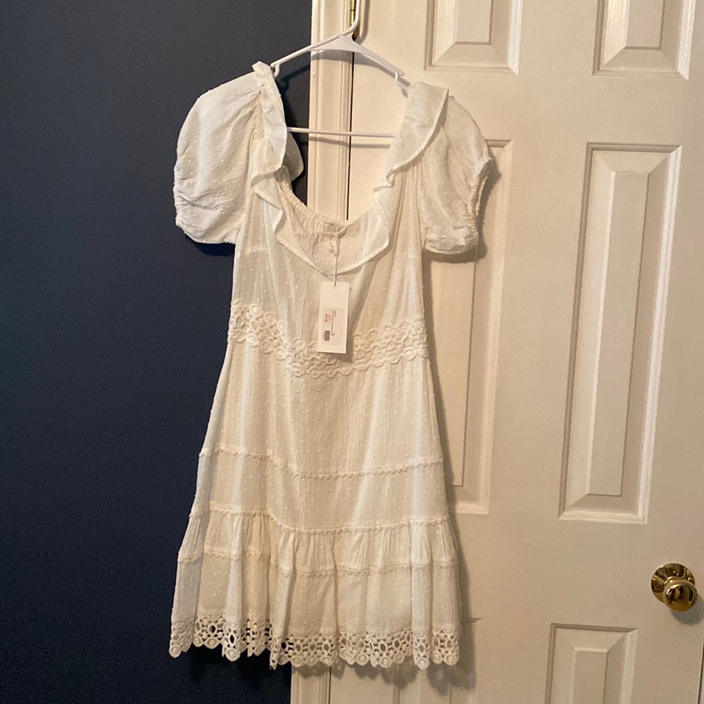 White mini dress